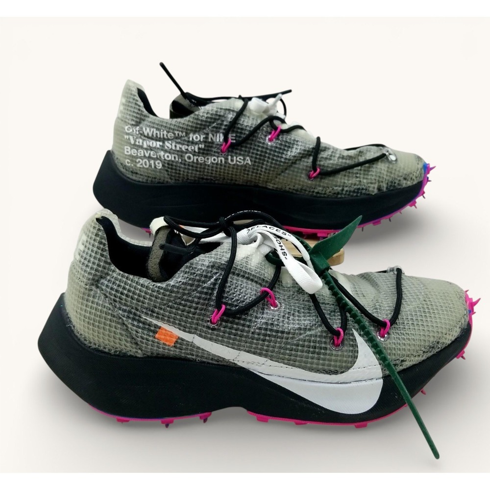 Nike Off-White Vapor Street Black Laser Fuchsia Womens 11 CD8178-001 Sneakers